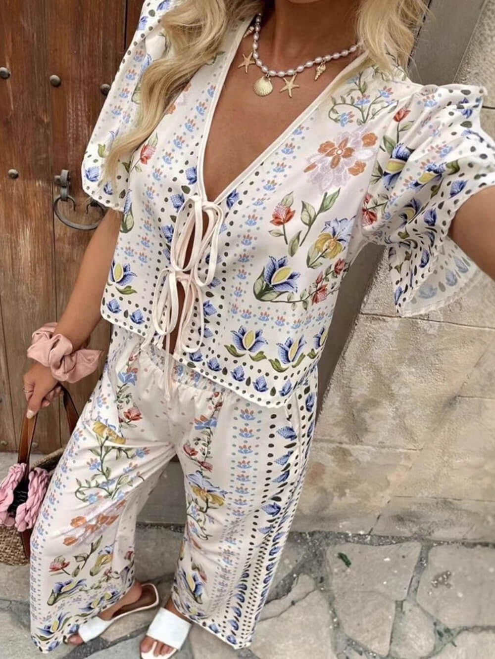 Lina Floral Two - Piece Set