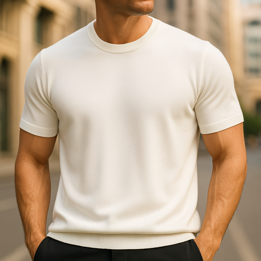 SYDNEY RIBBED KNIT TEE