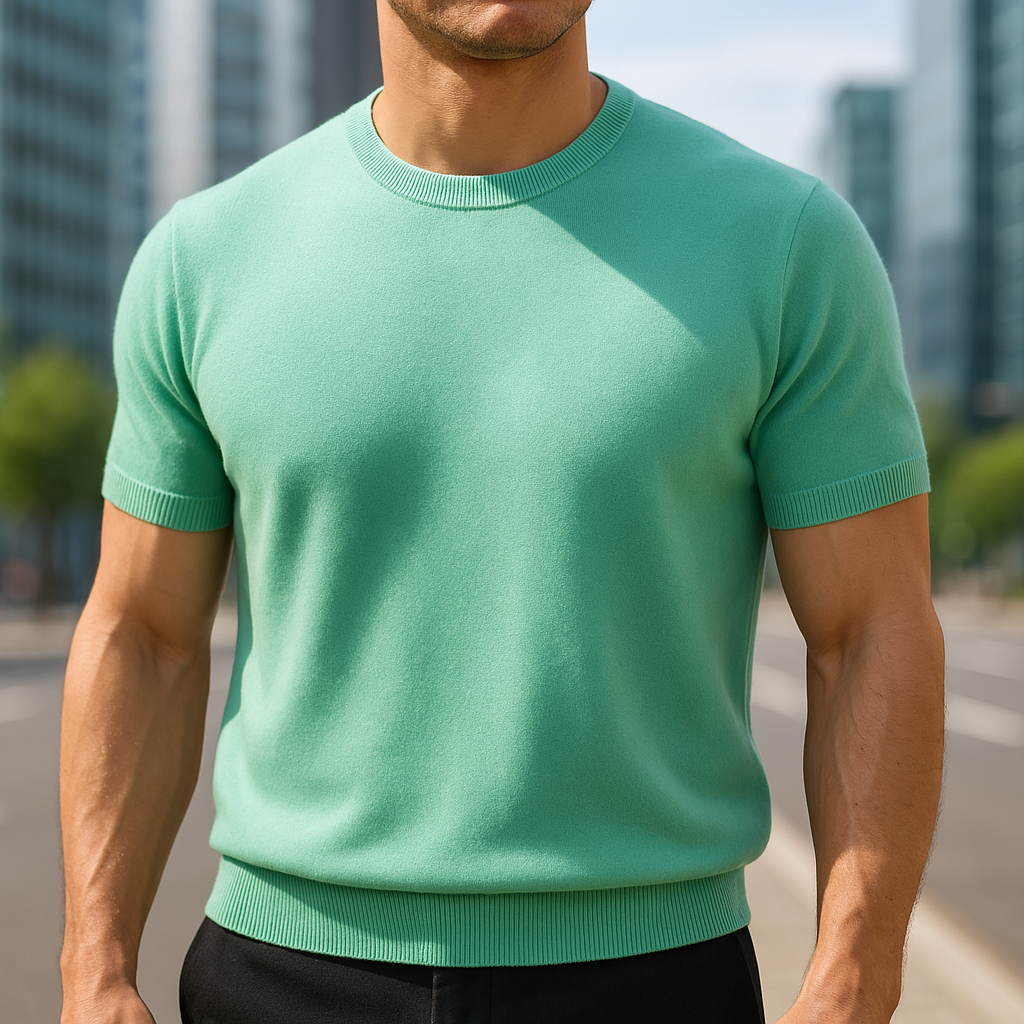 SYDNEY RIBBED KNIT TEE
