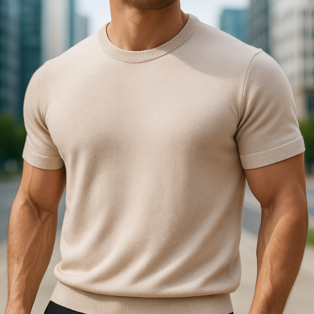 SYDNEY RIBBED KNIT TEE
