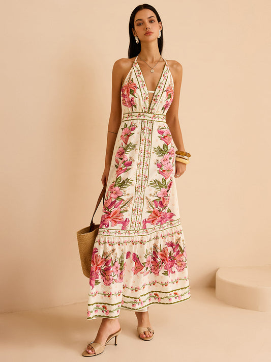 EMMA CORAL  MIDI DRESS