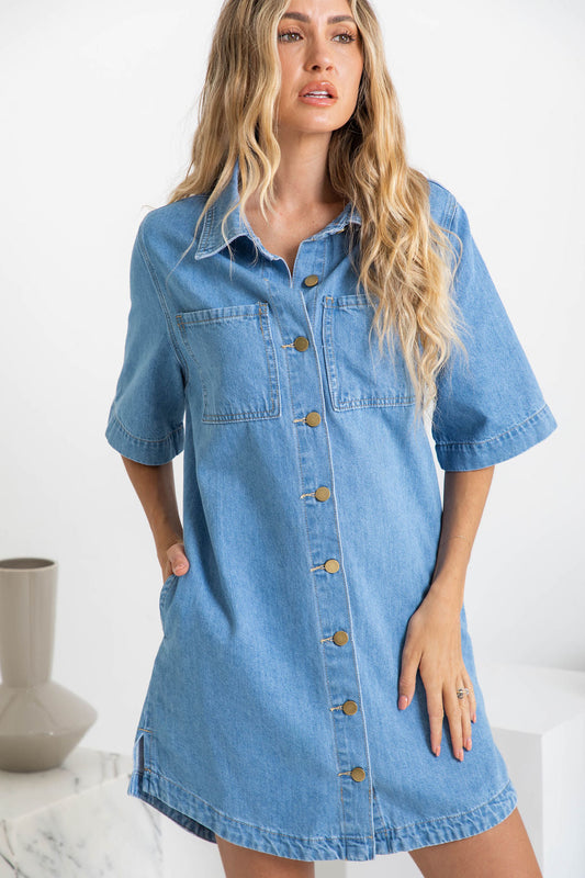 DANIA DENIM SHIRT DRESS
