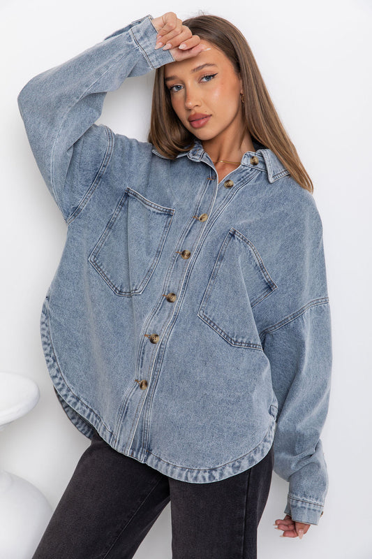 WILLOW OVERSIZED DENIM SHIRT