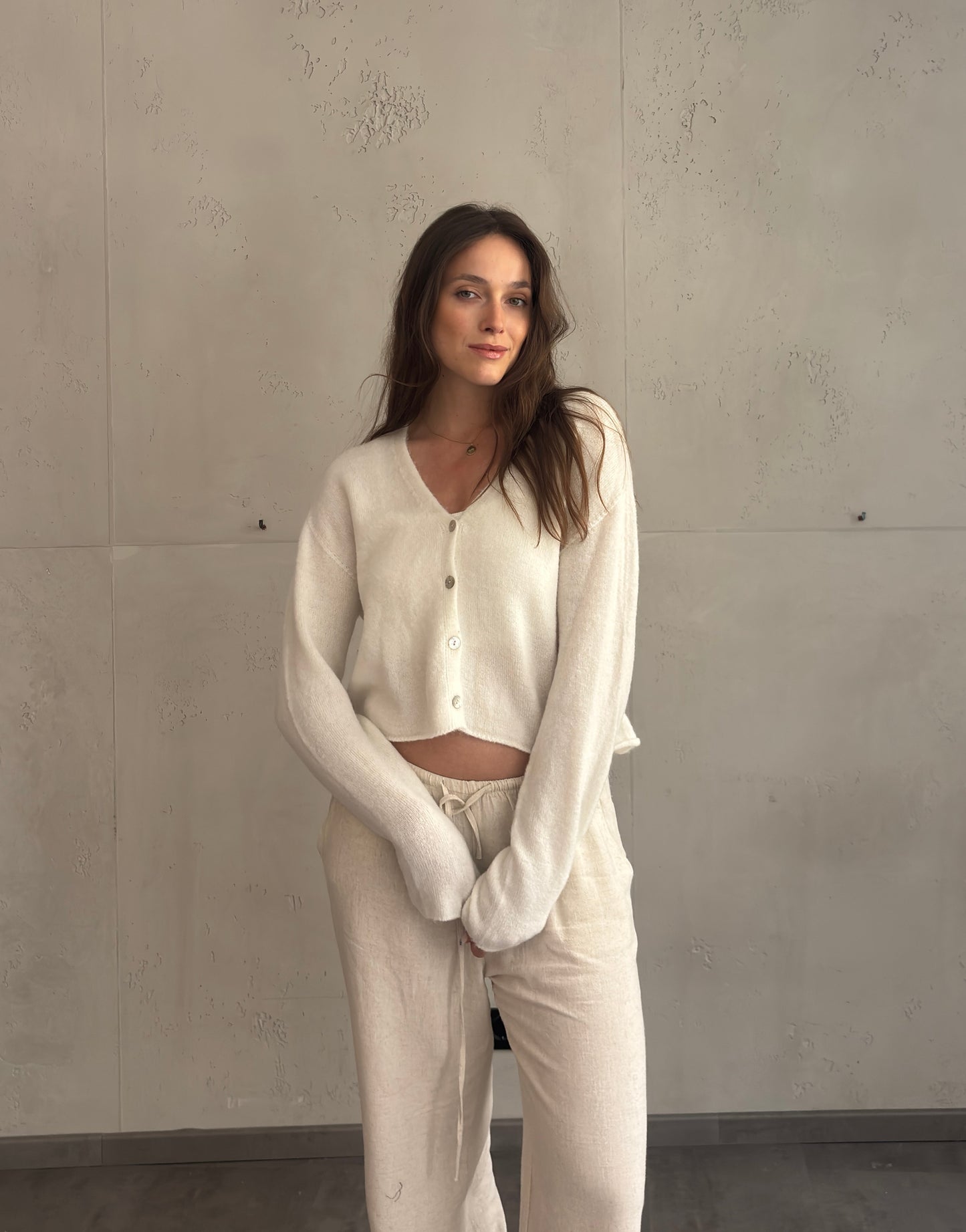 CREAM HAVEN KNIT CARDIGAN