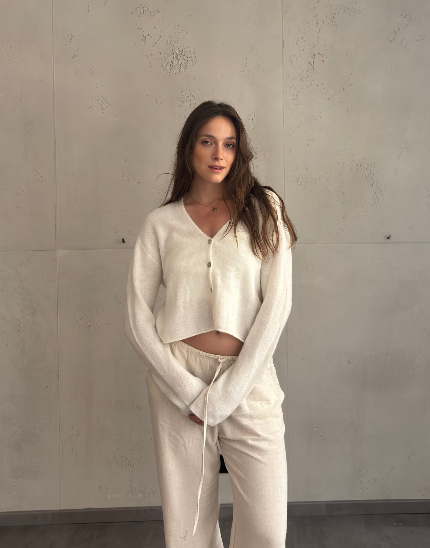 CREAM HAVEN KNIT CARDIGAN