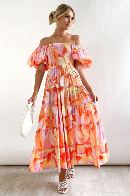 FLORAISLE OFF-SHOULDER MAXI GOWN